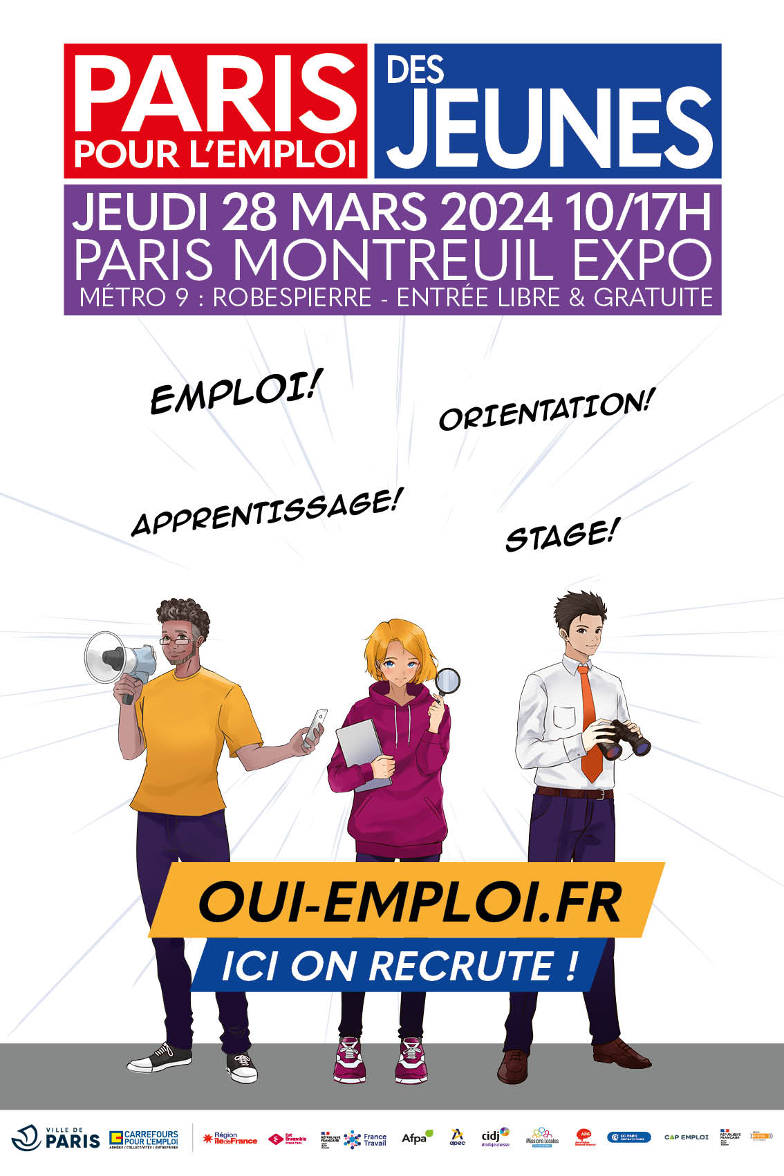 Paris pour l'emploi des jeunes 2024 